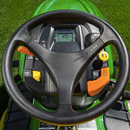 John Deere X350 Ride on Mower and 42" Mulch Deck